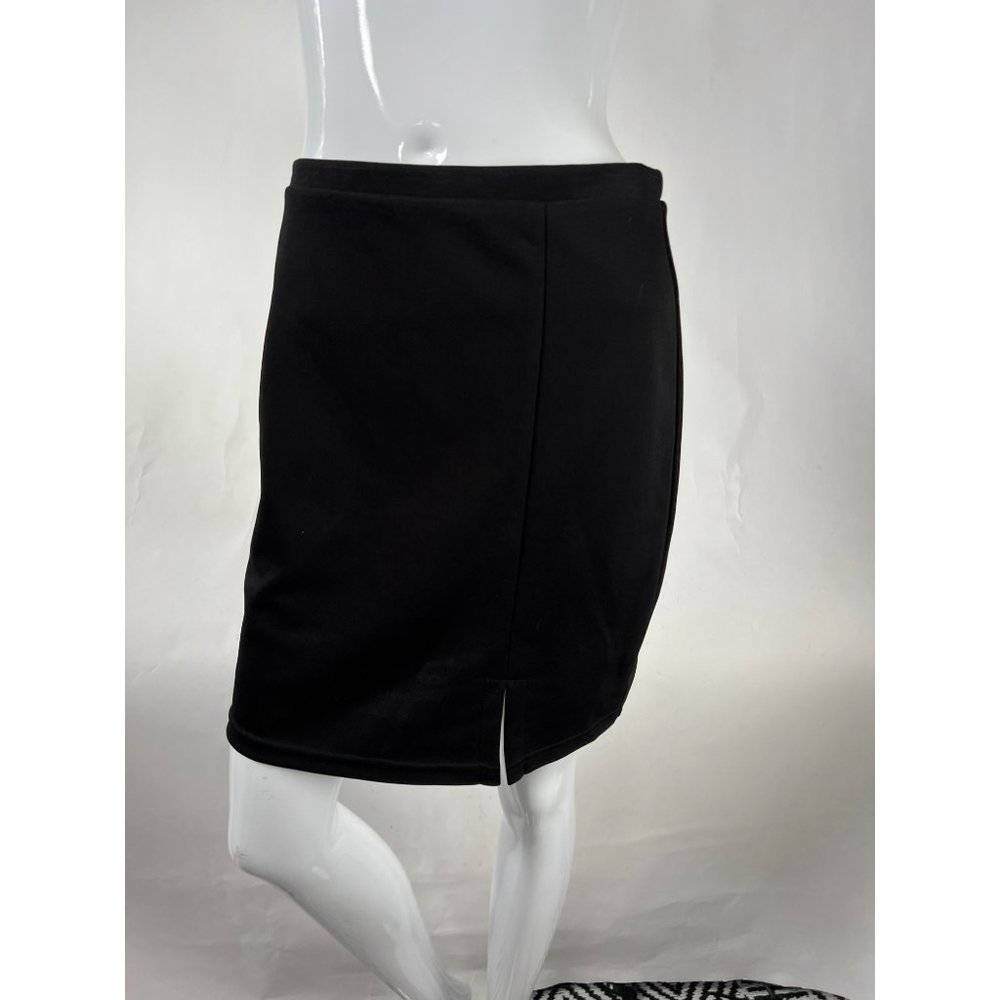 California Influence Pencil Skirt Vintage Y2K 6 Black   Polyester Made in USA Kn